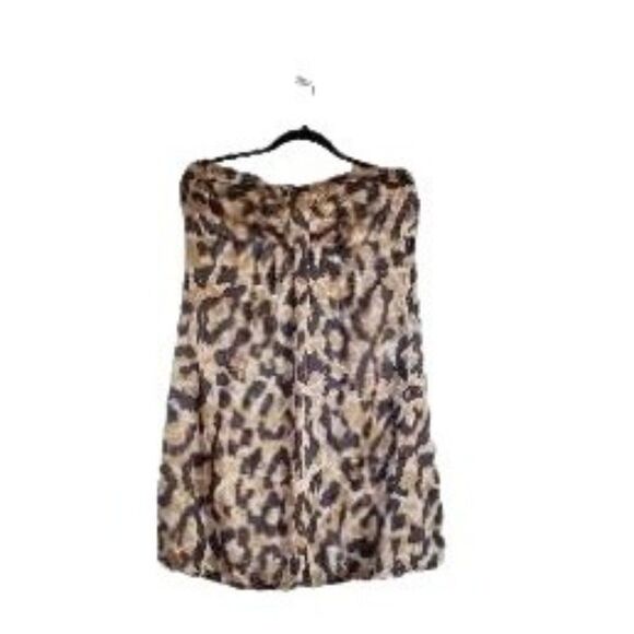 Donna Ricco Womens Dress Leopard Print 12 Strapless Plus-Size Bubble Dress 12 - Picture 5 of 5